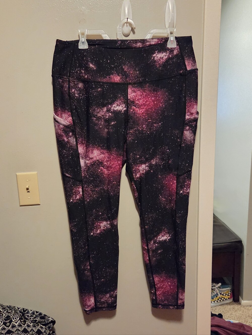 Torrid Active Galaxy Print Leggings - Pink & Black